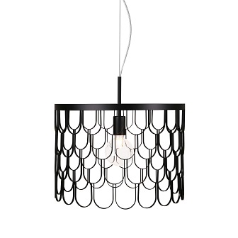 Nowoczesny druciana lampa Gatsby czarna 45cm